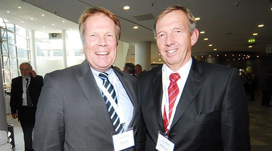 Claus Lohse, Lohse & Krause, und Wolfgang Volpert, VW/Audi-Händlerverband. (Archiv: Vogel Business Media)