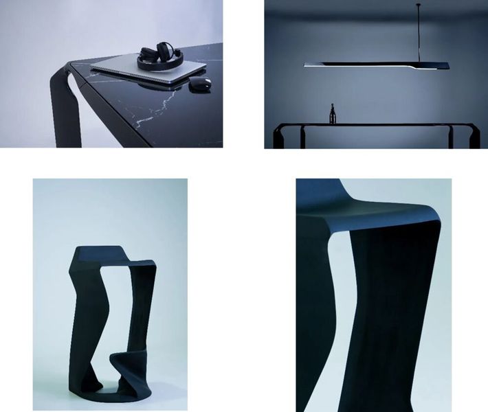 Das thailändische Unternehmen Cobra International hat in der Kategorie Design, Möbel und Wohnen den Award für ihre stilvollen und recycelbaren Kohlefasermöbel erhalten. Cobra, Aditya Birla Group, Burapa University, Hankuk Carbon und Luxara Design Studio präsentieren einen Besprechungstisch und einen Barhocker aus recycelbarem Verbundwerkstoff. Der Liana-Tisch besteht aus Recyclamin-Harzen, Hochmodul-Prepregs und dem BMC-Material aus Cobras Produktionsabfällen. Neolith, ein zu 100% nachhaltiger Kunstmarmor mit 52% Recyclinganteil, und Hankuk-Kohlenstoffgewebe sorgen für die außergewöhnliche Oberfläche. Der Loop-Barhocker ist in einem Looping-Design gestaltet. Auch hier werden Recyclamin-Harze und Hankuk-Carbon über einem recycelbaren PET-Kern verwendet, um eine hochwertige und dennoch nachhaltige Sitzlösung zu schaffen. (Bild: Cobra)