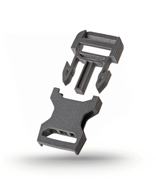 Serienteile wie ein solcher Verschluss lassen sich per SAF in Masse produzieren. (Bild: Stratasys)