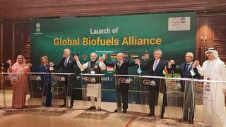 The launch of the Global Biofuels Alliance at the G20 Summit. (Source: Press Information Bureau, Government of India)