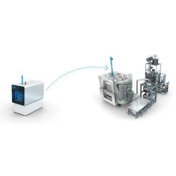 Im Bereich Pharma zeigte Optima mit dem Lyo-Scale einen Gefriertrockner, der Prozessparameter im kleinen Maßstab entwickelt und für größere Anlagen skaliert. (Bild: Optima)
