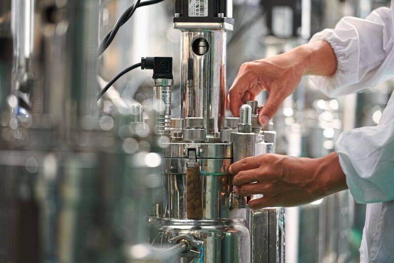 Taking samples during production is very important for quality control.  (Siemens)