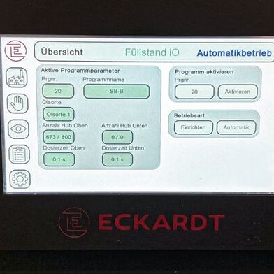 Alle definierten Auftragsprogramme sind in einer Liste hinterlegt und lassen sich mit einem Klick anwählen. (Bild: Eckardt Systems )