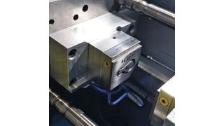 An assembled metal mould insert: 3D-printed metal insert offer a longer service life than their plastic counterparts.  (Dr. Boy)