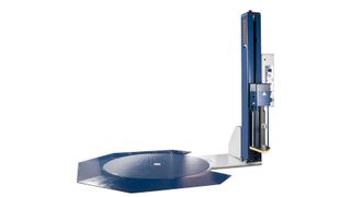 Mit extrem flach bauendem Drehteller kommt ein neuer Palettenwickler von Kemapack in zwei Varianten daher. (Kemapack)