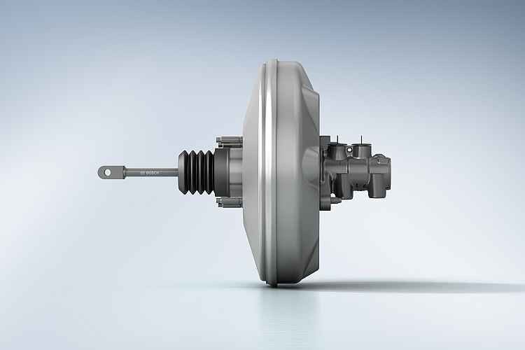 Der Aluminium-Bremskraftverstärker von Bosch spart 1,5 Kilogramm – Kleinvieh macht eben auch Mist. (Foto: Bosch)