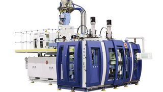 Die K 2025 in Düsseldorf steckt in den Startlöchern. Ab dem 8. Oktober wird es ein Feuerwerk in Sachen Kunststoff-Know-how geben. Mit dabei ist die taiwanesische Handelsorganisation Taitra mit Unternehmen wie Fongkee, von wo diese Blasformmaschine stammt. (Bild: Fongkee)