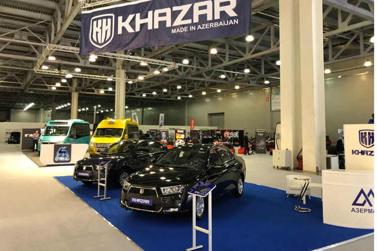 Der aserbaidschanische Autobauer Khazar war ebenfalls in Moskau vertreten. (Wolfgang Gomoll)