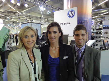 Heike Gally, HP, mit Julia Borges und Maximilian Winkler, Tech Data (v.l.) (Archiv: Vogel Business Media)