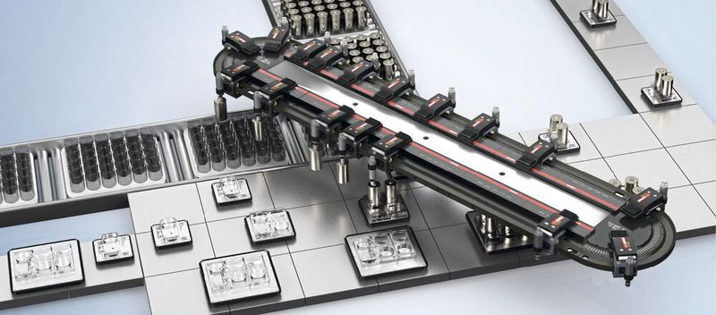 Besondere Effizienzpotenziale in der Batterieproduktion lassen sich mit den PC-basiert gesteuerten, intelligenten Transportsystemen XTS und X-Planar erschließen.(Bild:  Beckhoff)