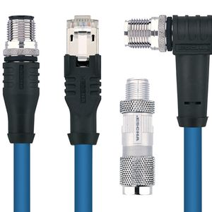 Zur Markteinführung Ende September 2014 sollen 4-polige und 8-polige Ethernet-M12x1-Anschluss- und Verbindungsleitungen in umspritzter sowie in feldkonfektionierbarer Ausführung zur Verfügung stehen.