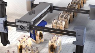 Bild 1: Alle antreibenden Aggregate des RL-Systems sind unbeweglich 
außerhalb des Aktionsbereichs und an statischen Teilen positioniert. Die Übertragung der Bewegung erfolgt über ein Riemensystem.  (Bild: Schleicher)