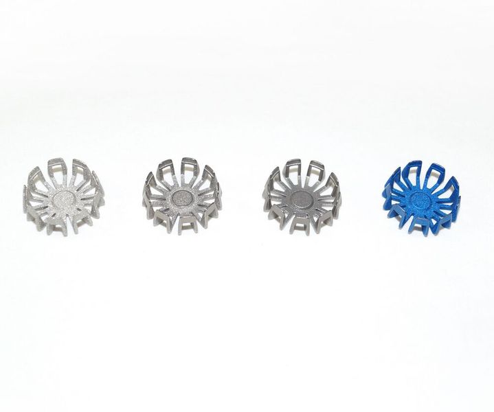 Einer farblichen Anpassung steht beim additiv gefertigten Titandrehsteller von Mimplus nichts im Wege. (Bild: Mimplus Technologies)