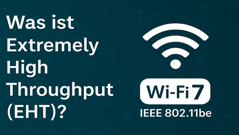 Extremely High Throughput, besser bekannt als Wi-Fi 7, bietet im Vergleich zum Vorgänger Wi-Fi 6 zahlreiche Verbesserungen wie höhere Datenraten und kürzere Latenzzeiten.(Bild:  ChatGPT / KI-generiert)