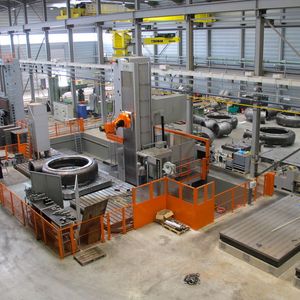Innenaufnahme der Werkshalle.
