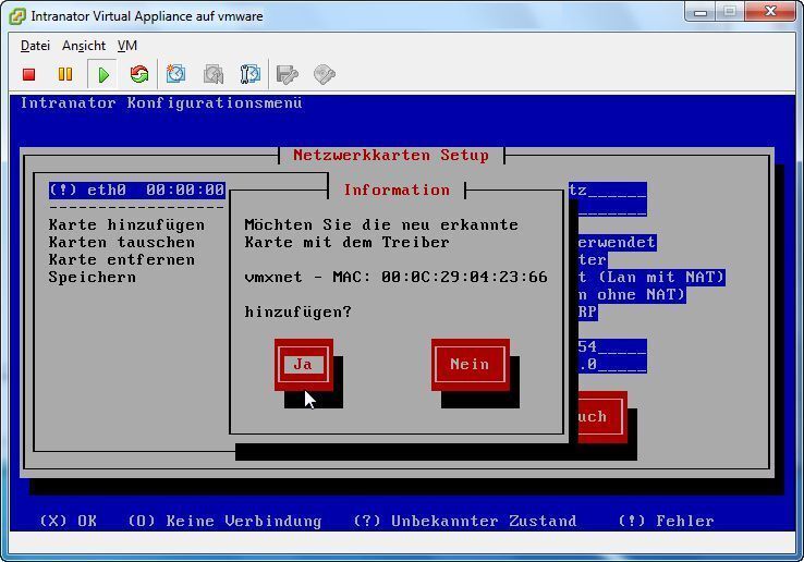 Einfache Arbeiten wie das Erkennen der installierten Hardware – hier der Netzwerkkarte – übernimmt die Setup-Routine automatisch. (Archiv: Vogel Business Media)
