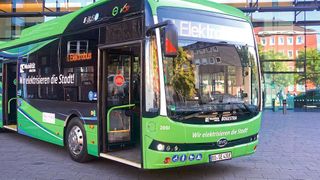 Die Verkehrsbetriebe Bochum-Gelsenkirchen starten mit einem Modell von BYD, dem E-Bus, in die Elektrifizierung des Nahverkehrs.
 (Bild: BYD)