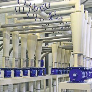 Zellenradschleusen im Einsatz einer Mühle(Bild:  Wam)