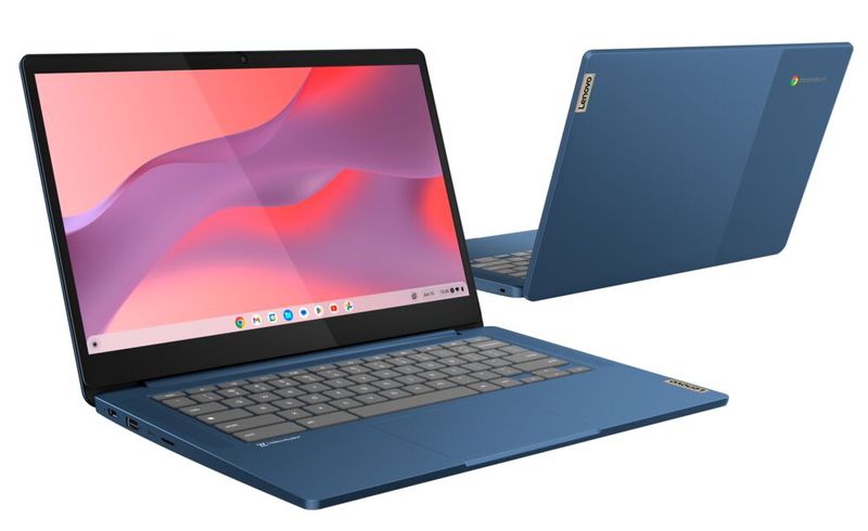 Bis zu 13,5 Stunden Akkulaufzeit: im Ideapad Slim 3 Chromebook arbeitet ein sparsamer ARM-Prozessor. (Bild: Lenovo)