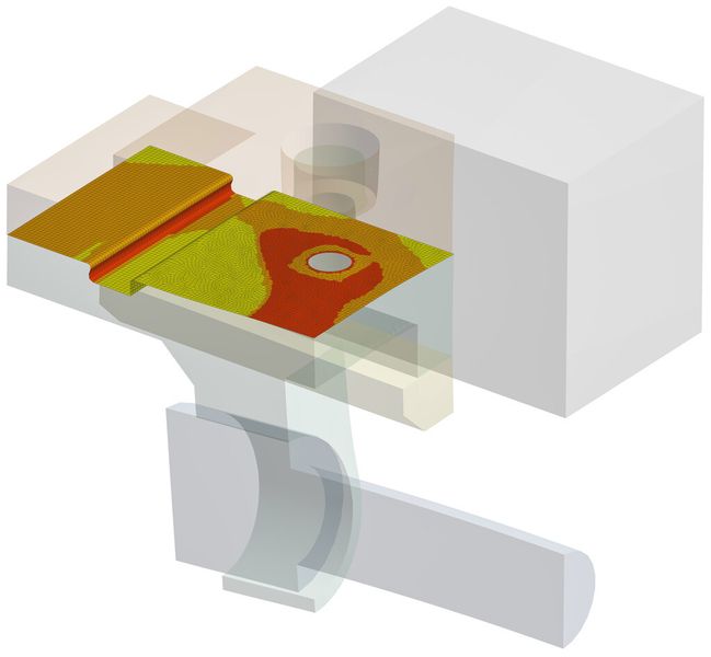 Aufsatzbacke - Simulation der Verbindungsfläche (Hochschule Luzern / Hemo)