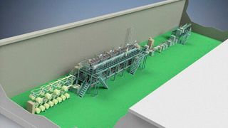 Full render of the demonstration facility’s line.  (Source: Mitsui Chemicals )