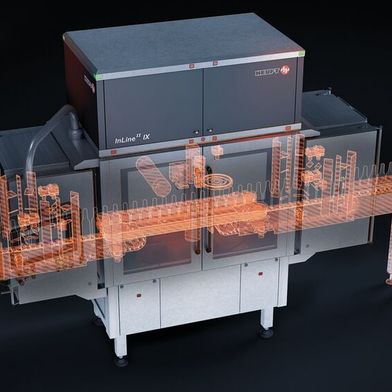 Auf der Drinktec zeigt Heuft, wie die weiterentwickelte KI die Erkennungssicherheit der Leerflascheninspektion mit dem neuen Röntgen-Leerflascheninspektor InLine II IX erneut steigert. (Bild: Heuft)