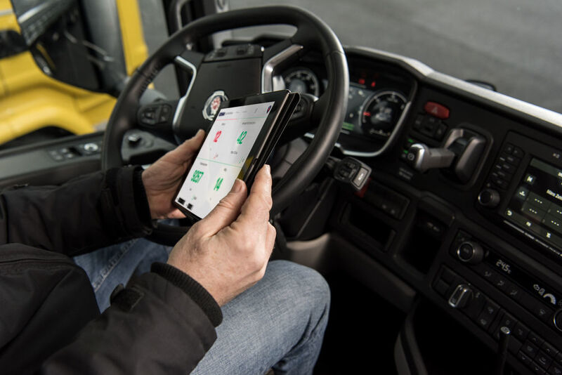 Scania stellt mit „Scania One“ eine digitale Plattform vor, die es Fuhrparkbesitzern und Fahrern ermöglichen soll, auf zahlreiche vernetzte Dienste zuzugreifen. (Copyright Scania CV AB)