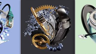 Visuel de LausanneTec. De gauche à droite, symbolisation des secteurs électrotechnique, horlogerie-joaillerie et techniques médicales. (Image: Kystone - Laurent Gilléron) (Archiv: Vogel Business Media)