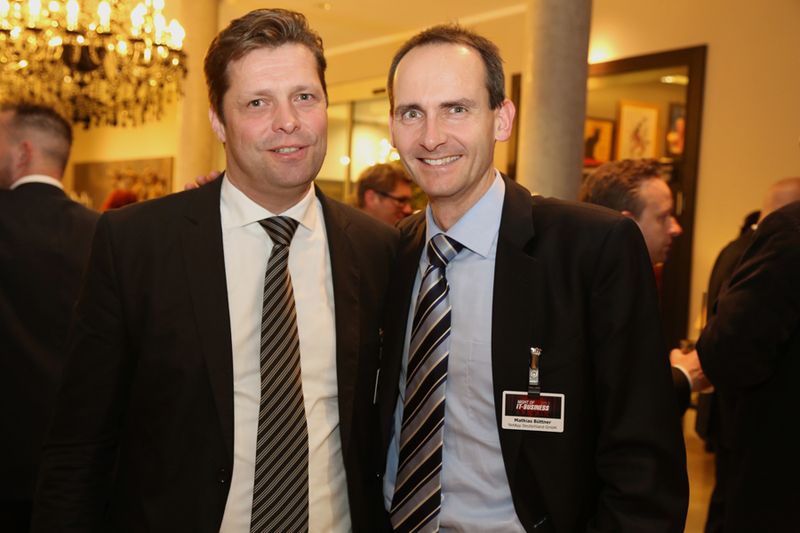 Frank Heine (l.), QLogic, und Mathias Büttner, NetApp (IT-BUSINESS)
