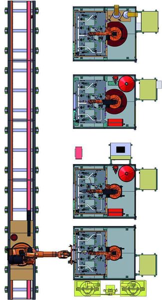 Bild 3: Die mobile Roboterzelle ASB-Flex kann einfach per Gabelstapler zu der Maschine gefahren werden, an der sie benötigt wird. Der Aufbau auf der Zelle kann individuell an Kundenbedürfnisse angepasst werden. (Archiv: Vogel Business Media)