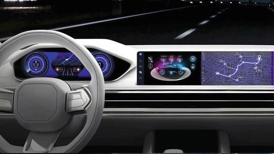 Samsung dominiert den Markt für Fahrzeugdisplays. Dabei spielt die OLED-Technik eine immer wichitgere Rolle.(Bild:  Samsung Display)