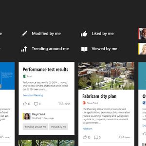 Intelligente Enterprise-Suche mit Office Graph. Die Delve Applikation stellt relevante Informationen dar und erleichtert dem Anwender die Suche.
