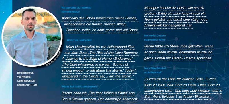 Hendrik Fliermann, Vice President Global Sales & B2B Marketing, G Data (IT-Business)