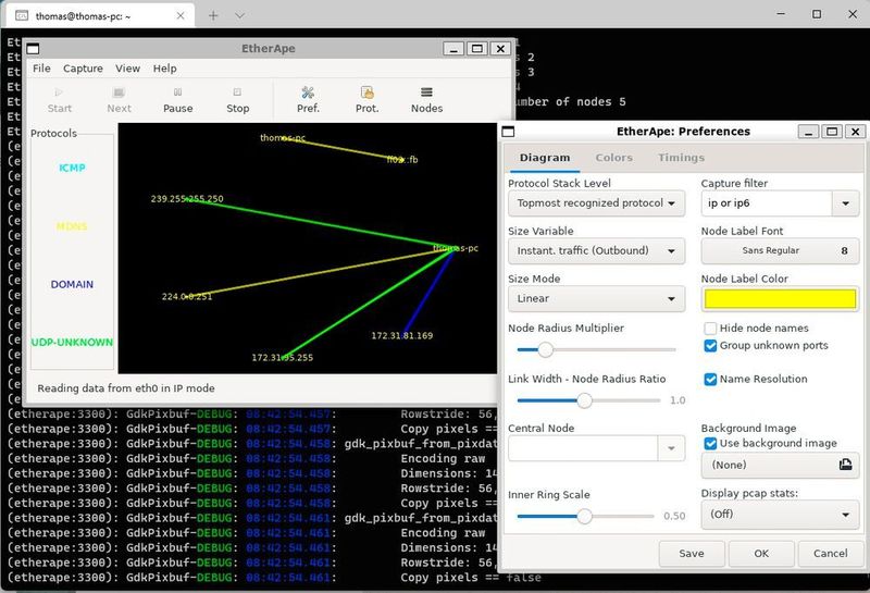 EtherApe in Windows nutzen. (Joos / Microsoft / Riccardo Ghetta / Juan Toledo)