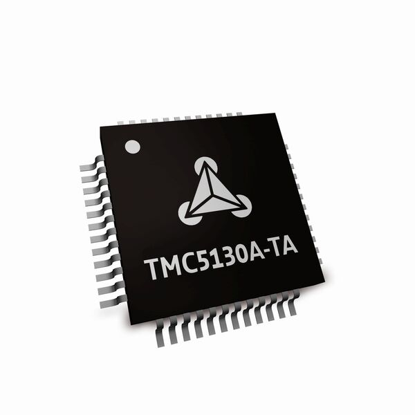 Der Baustein TMC5130 ist im QFP48 Package (7 mm x 7 mm) mit thermal Pad zur optimalen Entwärmung verfügbar und wird jetzt in Produktionsstückzahlen ausgeliefert. (Bild: TRINAMIC)