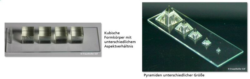 Für das Projekt wurden transparente Objekte durch Inkjet-Druck hergestellt.  (© Fraunhofer IOF
)