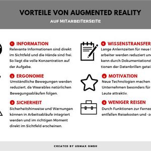 Die Vorteile von Augmented Reality beim Einsatz im Unternehmen.(Bild:  Ubimax)