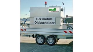 Der mobile Leichtflüssigkeitsabscheider kann in kürzester Zeit bundesweit zum Einsatz kommen (Bild: Mall)