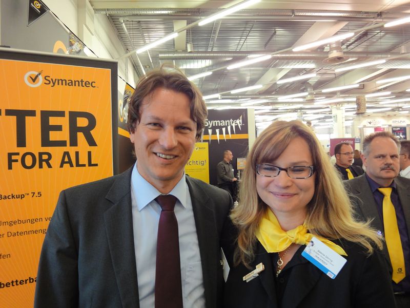 Maximilian Galland und Sabine Döring, Symantec (Archiv: Vogel Business Media)