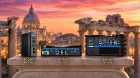 Drei neue Industrie-PC-Leistungsklassen für den industriellen Edge: Scout TB-6293 (links) erfasst und überträgt Maschinen- und Sensordaten, Optio TB-7293 (Mitte) unterstützt lokale Bild- und Prozessanalysen, und Regis TB-7393 (rechts) bietet Erweiterungen für rechenintensive Machine-Vision- und KI-Anwendungen. (Bild: Teguar Europe AG)