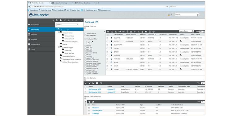 Ivanti –  Avalanche (powered by Wavelink) Avalanche kann bei geschäftskritischen, mobilen Implementierungen auf einen nachweisbaren Erfolg im Hinblick auf die Maximierung der Mitarbeiterproduktivität verweisen – vom Lager bis zum Pont of Sale. Seit über drei Jahrzehnten vertrauen Unternehmen über Geräte und Betriebssysteme hinweg auf die Unterstützung von Ivanti bei der Erfüllung der Anforderungen ihrer Lieferkettenabläufe. Smartphones, Barcodescanner, Wearables und viele weitere Geräte können mit Avalanche allesamt in einem System konfiguriert, bereitgestellt, aktualisiert und verwaltet werden. Zur Produktseite des Herstellers  (Bild: Ivanti)