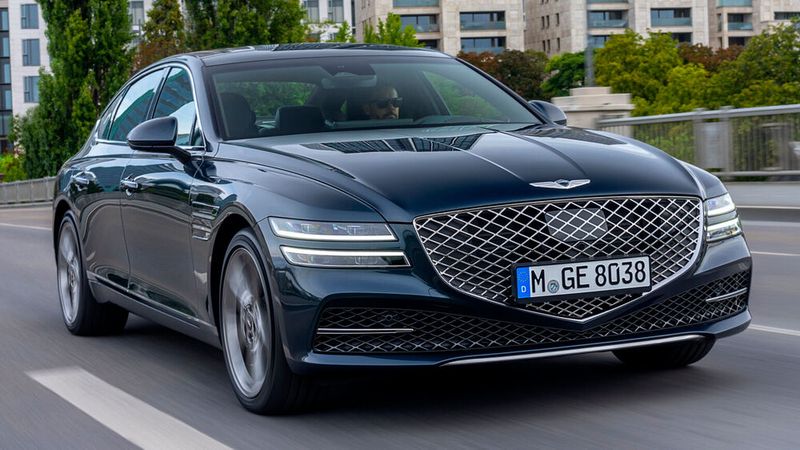 Fürs Prestige bringt Genesis den G80 als Fünf-Meter-Limousine gegen E-Klasse & Co nun auch in Deutschland in Stellung.(Bild:  Genesis)