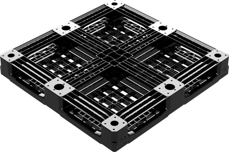 Die CP9 gleicht im Design der CP3, durch die geänderte Kufen-Konstruktion wird sie zu einer Doppeldeck-Palette. (Cabka-IPS)