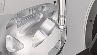 Simultan: Die Software SolidCAM 2020 unterstützt die simultane 5-Achs-Bearbeitung mit Kreissegmentfräsern diverser Werkzeug­hersteller.  (DPS Software)