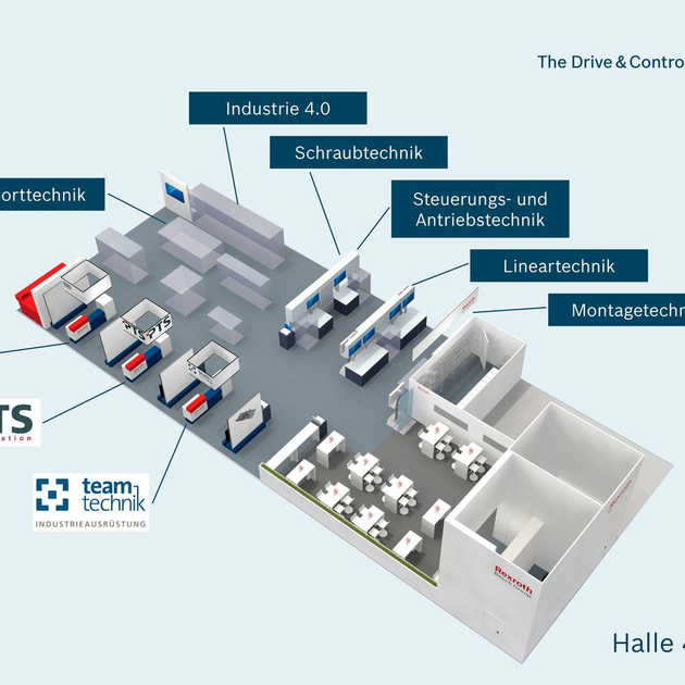 Bosch Rexroth stellt mit Vertriebspartnern auf Messe aus