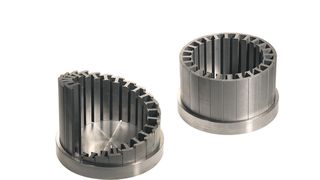 Beim Glulock-Verfahren werden die Einzelbleche von Statoren oder Rotoren durch eine Klebeverbindung fixiert. So steigt die Gestaltungsfreiheit und die Leistungsfähigkeit um bis zu 7% erhöht. Bild: Kienle + Spiess (Archiv: Vogel Business Media)