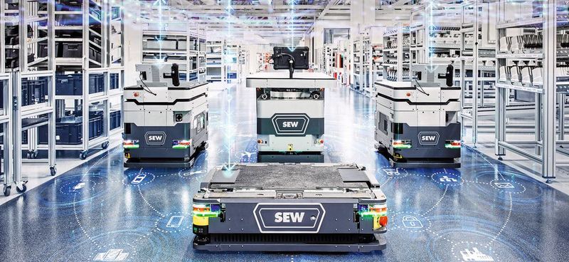 Mobile Systeme aus dem Maxolution-Lösungsportfolio von SEW-Eurodrive ermöglichen neue Lösungen in Produktion und Logistik für alle Branchen. (Bild:  SEW-Eurodrive)