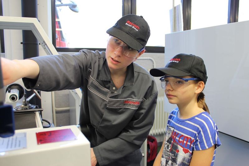 Girls’ Day am Hauptsitz in Lohr. (Bild: Bosch Rexroth)