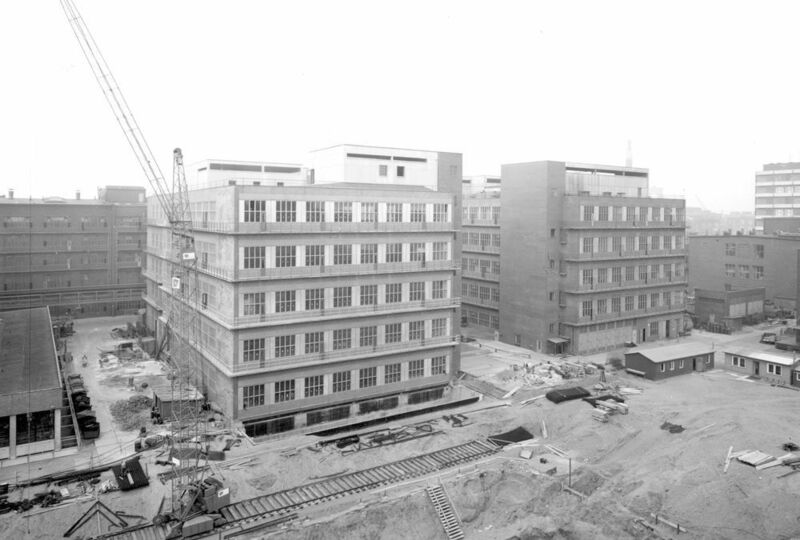 In Arbeit: Baustelle Zeto I und Zeto II im Jahr 1986. (Bayer AG)