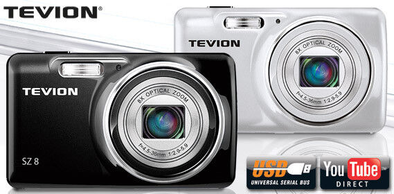 Die Digitalkamera SZ 8 von Tevion hat 16 Megapixel Auflösung und einen achtfachen optischen Weitwinkel-Zoom. (Archiv: Vogel Business Media)